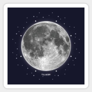 Full Moon - Moon Phases Sticker